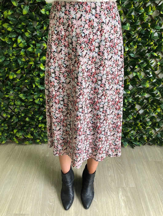 Floral bias skirt