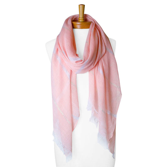 Pink strip scarf