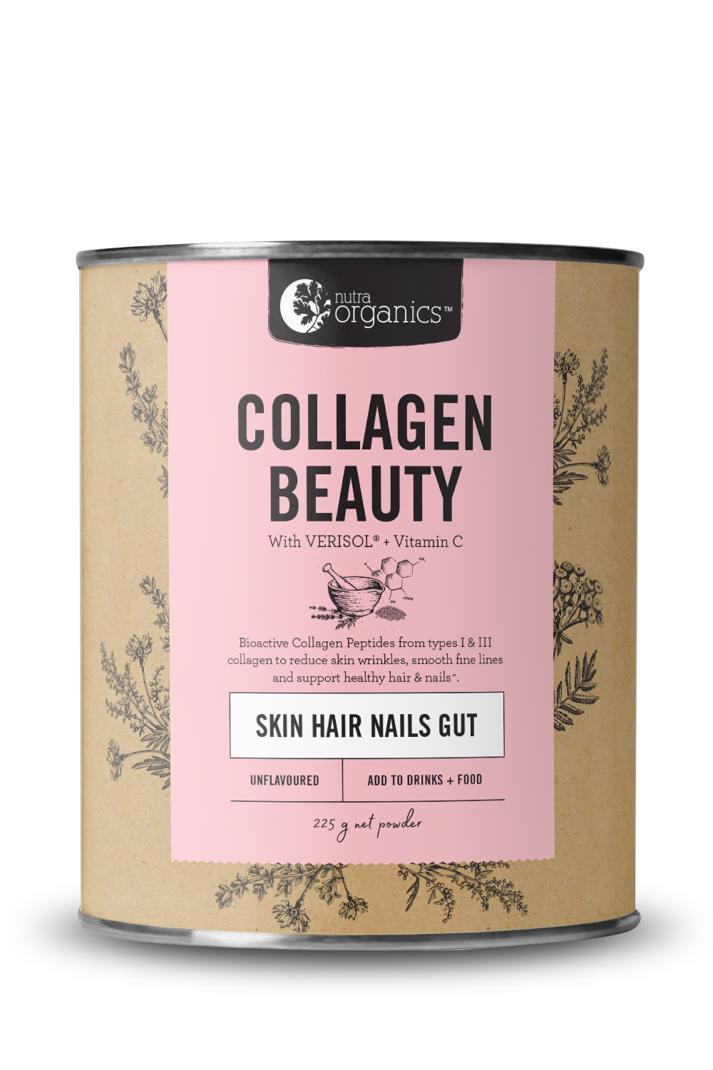 Nutraorganics Collagen Beauty 225g unflavoured